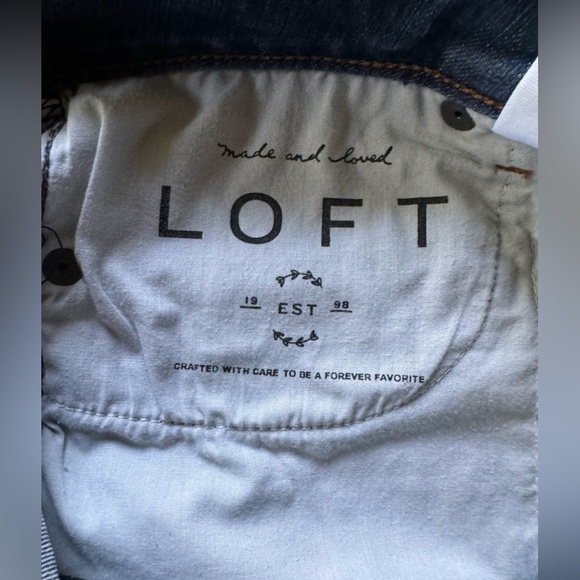 LOFT Curvy Skinny Women’s Blue Jeans. Five Pocket Zip Up. Size 8/29 - Picture 5 of 7